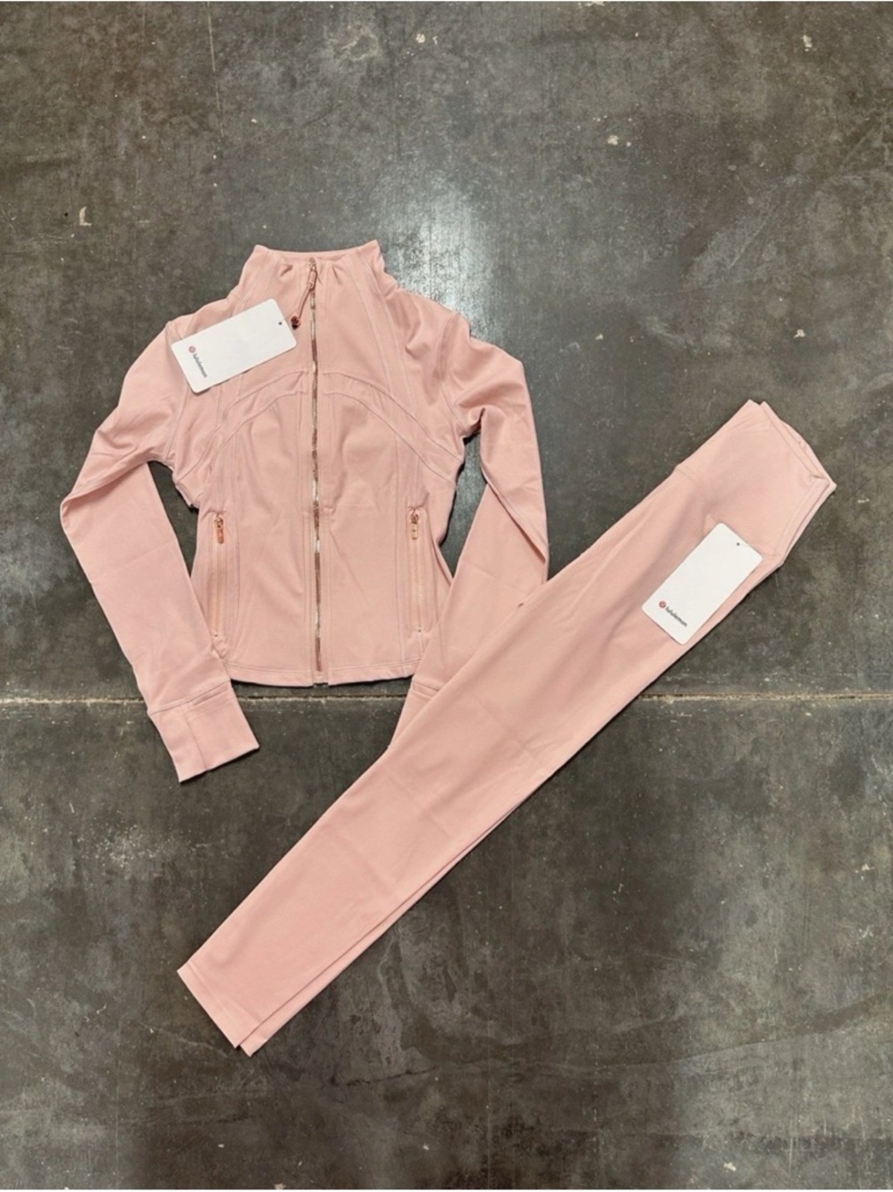 Women's Blush Pink Athletic Jacket & Legging Set - Brand: